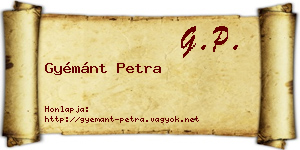 Gyémánt Petra névjegykártya